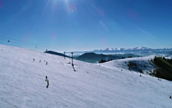 Free Video Stock Skiers Enjoying A Sunny Day In The Mountains