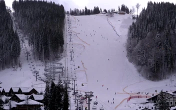 Free Video Stock Skiers Enjoying The Mountain In The Snow