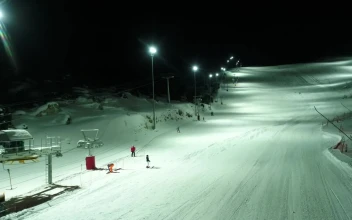 Free Video Stock Skiers Heading In Both Directions