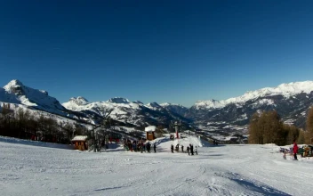 Free Video Stock Skiers On The Mountain