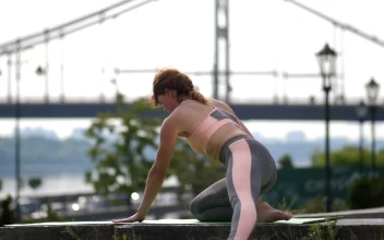 Free Video Stock Skillful Woman Doing A Complex Yoga Pose