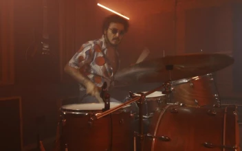 Free Video Stock Skillfully Drummer Playing In A Recording Studio