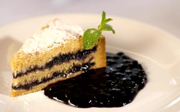 Free Video Stock Slice Of Cake With Jam On A Plate