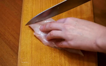 Free Video Stock Slicing Raw Chicken Meat