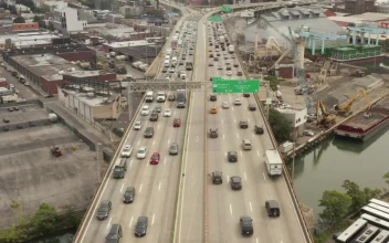 Free Video Stock Slow Traffic On The Bridge At The Industrial Zone