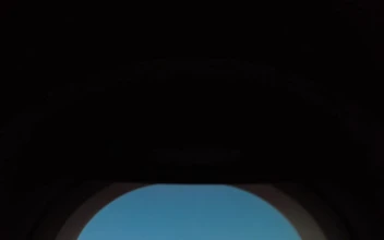 Free Video Stock Slowly Peering Out Of An Airplane Window