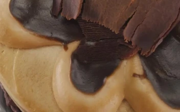 Free Video Stock Slowly Rotating Chocolate Cake Seen From Above