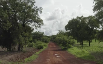 Free Video Stock Small Bike Travelling Down A Muddy Road