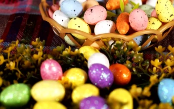 Free Video Stock Small Easter Eggs In A Basket