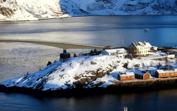 Free Video Stock Small Fishing Town In The Snowy Mountains