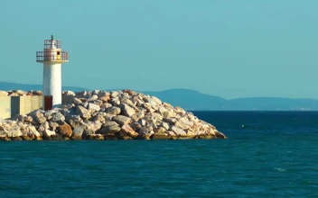 Free Video Stock Small Lighthouse On The Seashore