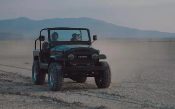 Free Video Stock Small Pickup Truck In A Wide Dirt Desert