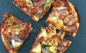 Free Video Stock Small Pizza Cut Into Four