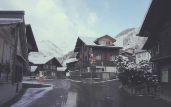 Free Video Stock Small Snowy Town