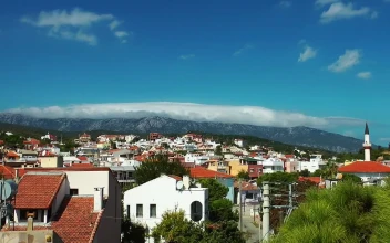 Free Video Stock Small Town Mountain And The Sky Time Lapse