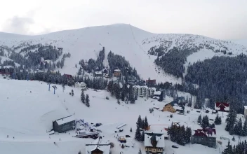 Free Video Stock Small Town On The Slopes Of The Snowy Mountains