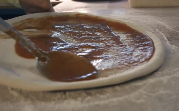 Free Video Stock Smearing Sauce On The Pizza