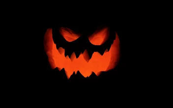 Free Video Stock Smiling Silhouette Of A Halloween Pumpkin