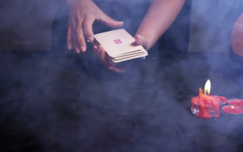 Free Video Stock Smoke Clearing Over Tarot Cards