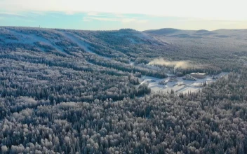 Free Video Stock Snow Covered Mountain Forest And Ski Resort