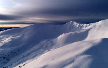 Free Video Stock Snow Covered Mountain Without Vegetation