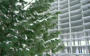 Free Video Stock Snow Falling In Construction Site