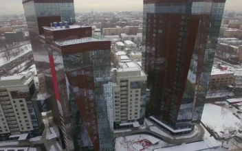 Free Video Stock Snow Surrounding Tall Buildings