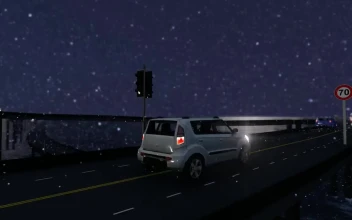 Free Video Stock Snowing In The Highway D Animation