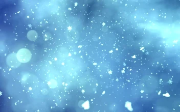 Free Video Stock Snowing Snowflakes On Blue Background
