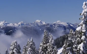 Free Video Stock Snowy Mountain Range Seen Above The Clouds
