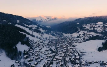 Free Video Stock Snowy Town In The Winter