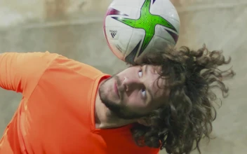Free Video Stock Soccer Player Juggling A Ball With His Head