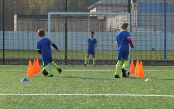 Free Video Stock Soccer Players Training Against A Goalie