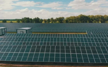 Free Video Stock Solar Panel Energy Farm In The Countryside