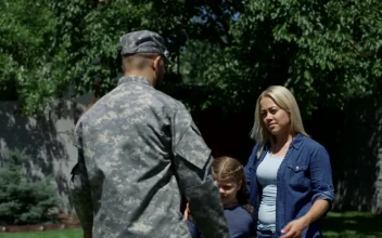 Free Video Stock Soldier Departure From The Family