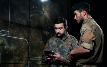 Free Video Stock Soldiers Deciding The Location For Missile Launch