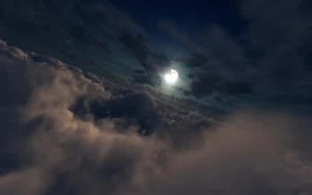 Free Video Stock Spectacular Flight Above The Clouds At Night