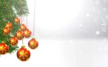 Free Video Stock Spheres Swaying While Snowing