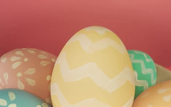 Free Video Stock Spinning Shot Of Easter Eggs