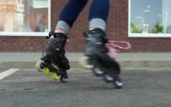 Free Video Stock Spinning While Roller Skating