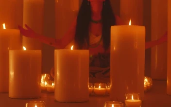 Free Video Stock Spiritual Woman Meditating Surrounded By Many Candles