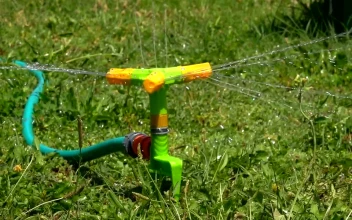 Free Video Stock Sprinkler Watering The Grass