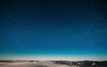 Free Video Stock Starry Sky At Night Over The Mountains