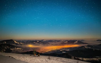 Free Video Stock Starry Sky In The Carpathian Mountains