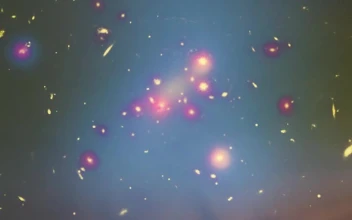 Free Video Stock Stars And Galaxies In Space Through A Yellow Cloud