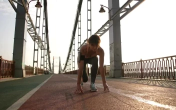 Free Video Stock Starting To Sprint Along A Bridge