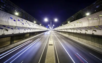 Free Video Stock Static Hyper Lapse Of The Traffic On An Avenue
