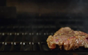 Free Video Stock Steak Cooking Over Flames