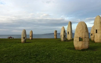 Free Video Stock Stone Monuments On The Coast