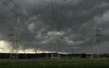 Free Video Stock Storm Clouds Moving Over Power Lines